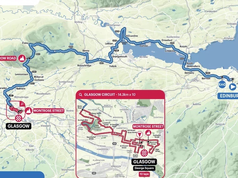 UCI veröffentlicht Karten über die Weltmeisterschaften 2023 in Glasgow